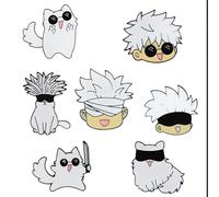 7 badge Jujutsu Kaisen en alliage,anime Broche de personnage de dessin animé - Broche Gojo Satoru - Collection sacs à boutons(COOL)