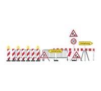 7 Balises D'avertissement De Chantier H0 Avec Circuit De Clignotement-Busch
