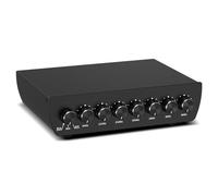 7 Bands Graphic Equalizer, Car Graphic Equalizer, HiFi Tuning Preamplifier(64Hz-8KHz), with Adjustable Volume, Balanced XLR and RCA Output/Inputs for RV Boat Motorcycles