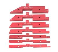 7 barres de réglage pour table de fraisage en aluminium, ensemble de jauge de hauteur pour le travail du bois, blocs de précision d’épaisseur avec étui de rangement pour