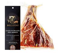 7 BELLOTAS Jambon 100% Ibérique | Fabriqué à partir de Porcs Ibériques Nourris aux glands et Processus de Curation Naturelle | Jamon Pata Negra Iberico Bellota | 48 Mois | Désossé + 1,0 Kg.