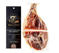 7 BELLOTAS Jambon 100% Ibérique | Fabriqué à partir de Porcs Ibériques Nourris aux glands et Processus de Curation Naturelle | Jamon Pata Negra Iberico Bellota | 48 Mois | Désossé + 3,3 Kg.