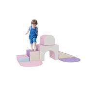 7PCS Module motricité bébé - HOMCOM - pour enfants d'âge préscolaire - en mousse EPE - multicolore