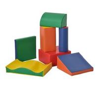 7 blocs de construction en mousse XXL - modules de motricité - jouets éducatifs - certifiés normes EN71-1-2-3 - mousse EPE revêtement PU multicolore Multicolore G