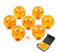 7 Boules Dragon Ball, 1 à 7 Étoiles, 4.3CM Dragon Balle, avec Boîte Cadeau, pour Décoration de la Maison, Fête Costumée, Les Anniversaires et Noël, Peut être Collectionné ou Comme Cadeau pour Enfants
