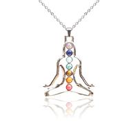 7 Chakra bancs de Yoga en Pierre Naturelle équilibrée Collier en Cristal