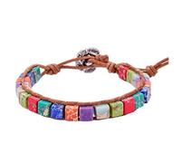 7 Chakra Bracelet Femmes Agate Gemone Gemable Régdable Bijoux tressé coloré pour filles, collier de bijoux, bracelets