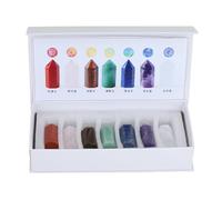 7 chakra cristal pilier ensemble, ornement de bâton de minerai de cristal, pierres de guérison naturelles pour la méditation, l’énergie, le yoga, la décoration intérieure