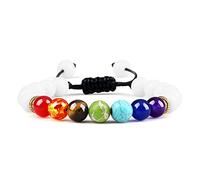 7 Chakra Men Black Lava Tiger Eye Stones guérison Balance Perles Reiki Bouddha Prière Bracelets de Yoga en Pierre Naturelle Bracelets