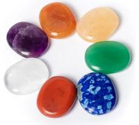 7 Chakra mini pierres d'inquiétude -- 2.5x2x0.6cm