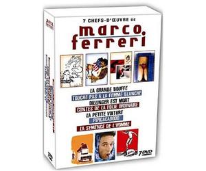 7 chef-d'oeuvre de Marco Ferreri (La grande bouffe ; Touche pas a la femme blanche ; Dillinger est mort ; Contes de la folie ordinaire ; La petite voiture ; Pipicacadodo ; La semence de l'homme)