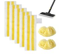 7 chiffons en microfibre compatible avec les nettoyeurs vapeur de pour Kärcher EasyFix pour karcher sc3 pour karcher sc4 pour karcher sc5 pour karcher vapeur, 5 lingettes de sol + 2 bonnettes lavables
