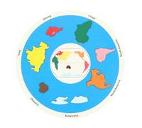 7 Continents Puzzle en Bois en Bois, Continent Map World Map Puzzle, Carte du Monde Match Game for Children pour en Savoir Plus sur Les Cadeaux de Géographie des Pays pour Les