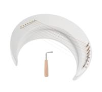 7 Cordes Mini Harpe Lyre Lunaire à 7 Cordes en Bois et Métal | Instrument Compact à Structure Légère, Usage sur Table, Livré avec accordage, pour Enseignants et Garçon Fille
