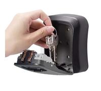 7 Couleur Code Security Key Box, Un Coffre-Fort à clés Robuste et Durable Qui Peut être utilisé à l’intérieur ou à l’extérieur. (Plastique, Noir)