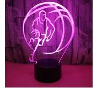 7 Couleur de Basket-Ball LED Veilleuse 3D Table Lampe de Bureau De Chevet Sommeil Éclairage Chambre D'enfants Décor Luminaria M047C