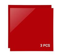 7 Couleurs Feuilles Acryliques Opaques,12"x12"(30 * 30cm) Panneaux Acryliques Vierges Brillants, Découpe Laser Bricolage, pour Les Signes, Logo,Badge, Consommables de Gravure (Rouge-3pcs)