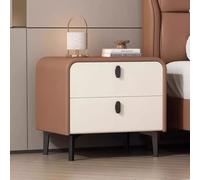 7 Couleurs Table de Chevet à 2 tiroirs for la Chambre Pieds en métal Meuble de Rangement Cuir Souple/Facile à Nettoyer for Chambre Bureau canapé du Salon(G,40cm/15.7in)