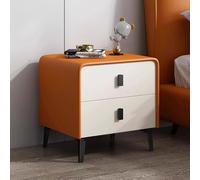 7 Couleurs Table de Chevet à 2 tiroirs for la Chambre Pieds en métal Meuble de Rangement Cuir Souple/Facile à Nettoyer for Chambre Bureau canapé du Salon(C,45cm/17.7in)