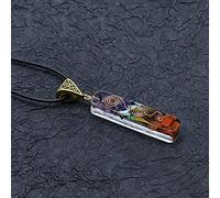 7 cristaux Chakras Stones Orgone Pendentif Energy ORGonite Hex Chakra Collier-B