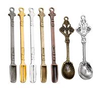 7 Cuillères En Métal, Mini Cuillères À Priser Portables, Vaisselle Ménagère, Accessoires Pour Tuyaux, Adaptés À L'Extraction Du Sel, Des Épices, Du Thé Et De La Poudre.