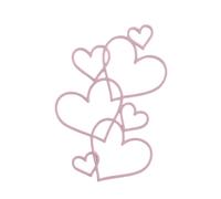 7 cœurs gâteau de mariage minimaliste amour coeur décoration Saint-Valentin dessert fête décoration coeur forme