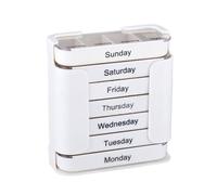 7-Day Medication Organizer for Effortless Health Management, Large Weekly Pill with 4 Times Daily Compartments, Portable Travel Weekly Pills Organizers for Office Home Travel (B)
