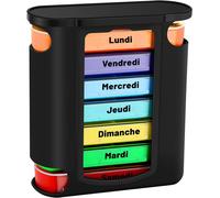 7 Day Pill Box With Drawer,Travel Pill Box With Compartments For Medicines,Food Supplements,Vitamins (Französisches Modell) (Color Version)