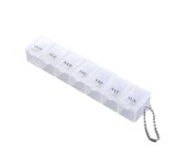 7 Day Pill Organizer - Clear Daily Pill Box, Portable Compact Design Stylish, Mini Storage + Medication Sorting, Material Certified, For Purse Pocket & Fish Oil Capsules