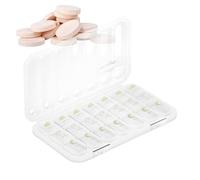 7 Day Pill Organizer, Portable Medication Storage Box, 8.86x5.2x1.42 Inches Weekly Pills Container with Secure Lid, Medicine Case, Daily Organizer with Compact Style, Pill Box for Travel Use
