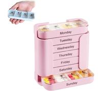 7 Day Weekly Pill Box with Large Compartments for Morning/Noon/Evening/Night/Easy Medication Organization - Ideal for Travel, Retirement Home and Daily Use