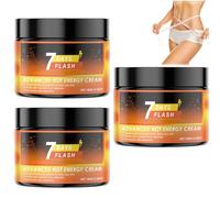 7 Days Flash Cream,Advanced Hot Sweat Body Cream,Hot Energy Firming Lotion,Contouring Cre am for Belly/Thighs/Arms,Cellulite,Moisturize,Skin Appearance Improvement,Fast-Absorbing,Non-Greasy (3PCS)