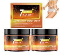 7 Days Flash Cream,Advanced Hot Sweat Body Cream,Hot Energy Firming Lotion,Contouring Cre am for Belly/Thighs/Arms,Cellulite,Moisturize,Skin Appearance Improvement,Fast-Absorbing,Non-Greasy (2PCS)