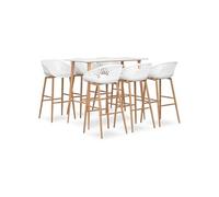 vidaXL 7-delige Barset wit3057449 Blanc G