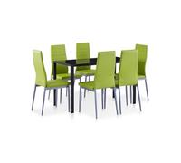 Ensemble à dîner - VIDAXL - Vert - Métal - Salle à manger - Intérieur - 6 personnes
