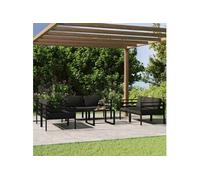 7-delige Loungeset met kussens aluminium antracietkleurig3107801