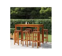 Vidaxl Ensemble De Bar De Jardin 7 Pcs Bois D'acacia Solide
