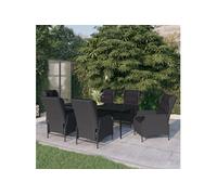 vidaXL 7-delige Tuinset donkergrijs3099659 Gris G