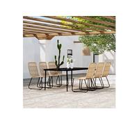 vidaXL 7-delige Tuinset eikenkleurig3099177 G