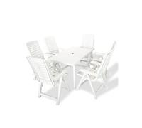 7-delige Tuinset kunststof wit275075