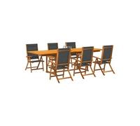 Vidaxl Ensemble À Manger De Jardin 7pcs Bois D'acacia Solide Textilène