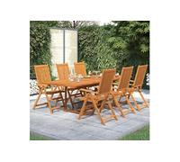 7-delige Tuinset massief acaciahout3079641
