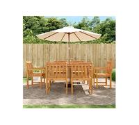 Vidaxl Ensemble De Salle À Manger De Jardin 7 Pcs Bois D'acacia Solide