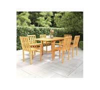 7-delige Tuinset massief teakhout3059600