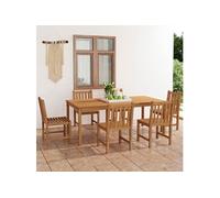 Vidaxl Ensemble De Salle À Manger De Jardin 7 Pcs Bois De Teck Solide