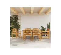 7-delige Tuinset massief teakhout3157932