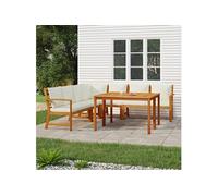 Vidaxl Ensemble De Salle À Manger De Jardin Coussins 7 Pcs Bois Acacia