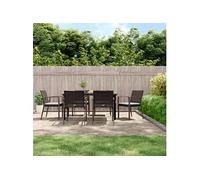 7-delige Tuinset met kussens poly rattan en staal3186994