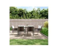 7-delige Tuinset met kussens poly rattan en staal3187058