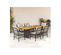 Ensemble à Manger de Jardin avec Coussins Meubles 7 pcs Résine Tressée vidaXL